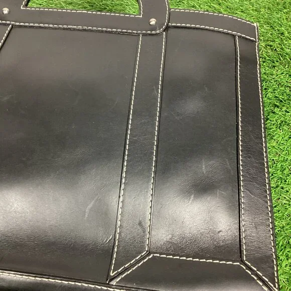 Vintage Marc Jacobs Handbag Briefcase Black Leather - Picture 10 of 16